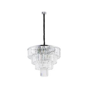 Lamp wisząca / żyrandol Cristal L 12xE14 chrom/kryształ 7615