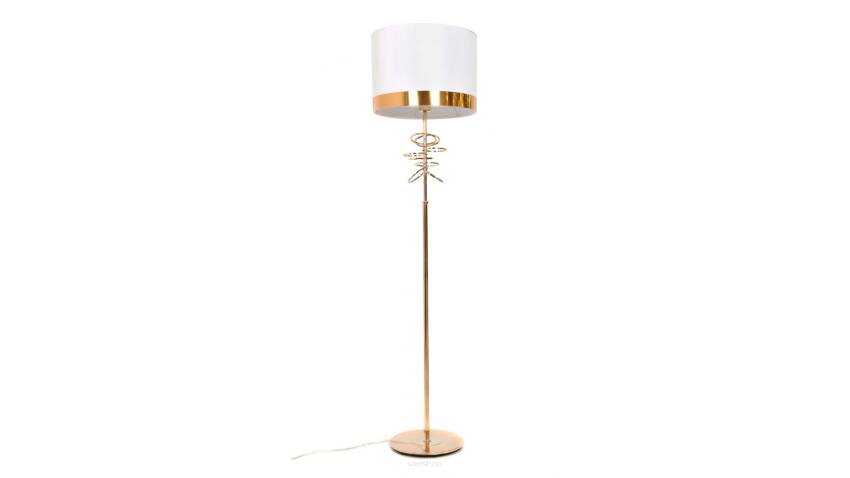 LAMPA STOJĄCA PODŁOGOWA BIAŁA MILARI elegancka LUMINA DECO LDF 5530 (GD+WT)