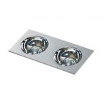 Lampa wpuszczana HUGO 2 DOWNLIGHT AZ1737 Azzardo Podwójna minimalistyczna i techniczna w kolorze aluminium - 4