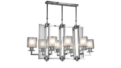 NOWOCZESNA LAMPA WISZĄCA CHROMOWANA MANHATTAN PRO  LDP 8012-8 (CHR)