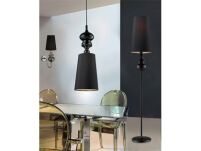 Kinkiet BAROCO WALL AZ0062 Azzardo Materiałowy abażur i stylowy korpus w kolorze czarnym - 4