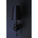 Kinkiet BAROCO WALL AZ0062 Azzardo Materiałowy abażur i stylowy korpus w kolorze czarnym - 3