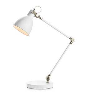 Lampa stołowa HOUSE 1L Biały/Stal 107738 loft biała kreślarska