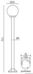 Lampa zewnętrzna stojąca K 5002/1/K 200 SU-MA OGRODOWA 170 CM - 3