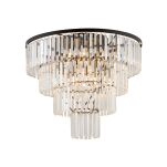 Plafon Cristal 12xE14 czarno/przezroczysty 7630 - 2