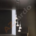Lampa wisząca TASOS 5 AZ0261 Azzardo 5 zwisów układających się w ciekawą kompozycję biała - 2