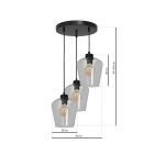 Lampa wisząca SANTIAGO CLEAR 3xE27 transparentne szklane klosze MLP6611 - 2