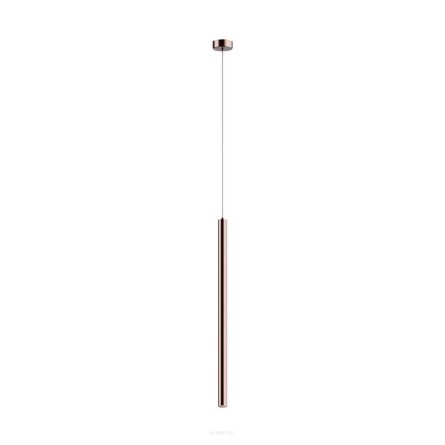 Lampa wisząca LOYA P0461-01A-L7L7 Zuma Line MIEDŹ tuba 50 cm średnica 3.2 cm