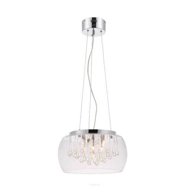 Lampa wisząca LUCE RLD92132-5 ZumaLine Transparentny klosz wypełniony kryształkami