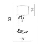Lampa stołowa/biurkowa IMPRESS TABLE Azzardo Materiałowy klosz w kształcie ronda umieszczony na stylowej podstawie. - 3