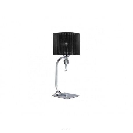 Lampa stołowa/biurkowa IMPRESS TABLE Azzardo Materiałowy klosz w kształcie ronda umieszczony na stylowej podstawie.