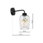 Kinkiet SANTIAGO CLEAR transparentny klosz 1xE27 MLP6599 - 2