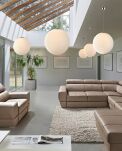 Lampa wisząca WHITE BALL 25 AZ2515 Azzardo Minimalistyczna szklana w kształcie kuli w kolorze białym średnica 25 - 2