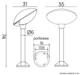 Lampa ogrodowa TAO 3 SU-MA DESIGNERSKI SŁUPEK WYSOKOŚĆ 74 CM - 4