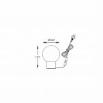 Lampa stołowa ARCTURUS złota podstawa, szklany klosz - T0454-01A-F7FZ Zuma Line - 2