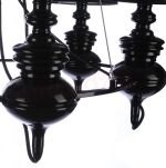Lampa wisząca BAROCO 6 PENDANT AZ1379 Azzardo Nowoczesna z nutką klasyki czarna tkanina / metal - 4