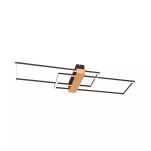 C230624202 MINAR LAMPA SUFITOWA CZARNA+DREWNO/BLACK+WOOD ZUMALINE - 2