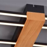 C230624202 MINAR LAMPA SUFITOWA CZARNA+DREWNO/BLACK+WOOD ZUMALINE - 3