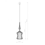 Lampa wisząca Abi E27 czarna 8870 - 2