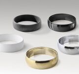 Pierścień ADAMO RING Azzardo BIAŁY CZARNY ZŁOTY CHROM MAT - 2
