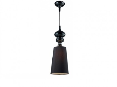 Lampa wisząca BAROCO 1 PENDANT AZ0064 Azzardo Stylowa retro abażur z tkaniny metalowy korpus