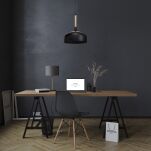 Lampa wisząca Taylor czarna/drewno MILAGRO MLP6218 - 4