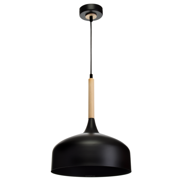 Lampa wisząca Taylor czarna/drewno MILAGRO MLP6218