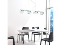 Lampa wisząca RUBIC 4  AZ0493 Azzardo Cztery akrylowe klosze umieszczone na listwie w kolorze chromu   - 2
