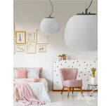 Lampa wisząca FELIPE 45 AZ3182 Azzardo Ponadczasowa ze szklanym kloszem w kolorze białym średnica 45 cm - 3