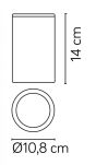 Oprawa sufitowa zewnętrzna ADELA 7004 DG SU-MA TUBA IP54 SZARA - 2