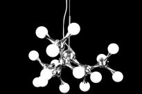 Lampa wisząca  NEURONO 15 AZ0107 Azzardo Designerska nietypowa 15 źródeł światła chrom / biały - 4