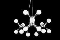 Lampa wisząca  NEURONO 15 AZ0107 Azzardo Designerska nietypowa 15 źródeł światła chrom / biały - 3
