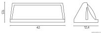 Kinkiet zewnętrzny NELLY 91012C BL SU-MA CZARNY ALUMINIOWY - 2