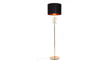 LAMPA STOJĄCA PODŁOGOWA CZARNA MILARI elegancka LUMINA DECO LDF 5530 (GD+BK)