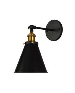 LAMPA ŚCIENNA KINKIET LOFTOWY CZARNY RUBI W1  LDW B007-1 (BK)