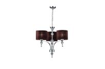 Lampa wisząca IMPRESS 3 Azzardo Trzy materiałowe klosze połączone z eleganckim korpusem ozdobionym kryształkami 3 kolory  - 2