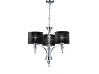 Lampa wisząca IMPRESS 3 Azzardo Trzy materiałowe klosze połączone z eleganckim korpusem ozdobionym kryształkami 3 kolory  - 7
