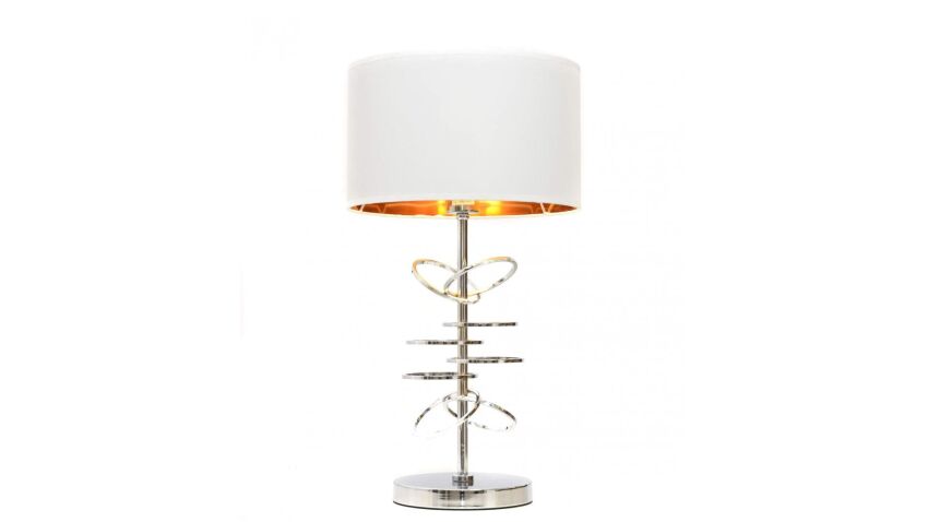 GLAMOUR LAMPA NOCNA BIAŁO-CHROMOWANA MILARI LDT 5530 (WT+CHR)