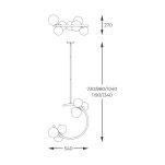 P0454-06Q-F7AA MOLECULE LAMPA WISZĄCA ZŁOTA ZUMALINE - 3