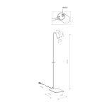 Lampa podłogowa Mono GU10 biało/złota 120cm 7714 - 2