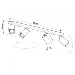 Plafon MERIDA 4L biała nowatorska regulowana lampa sufitowa SOLLUX LIGHTING SL.0463 - 2