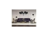 Lampa wisząca IMPRESS Azzardo Klasyczne materiałowe klosze połączone z eleganckim korpusem 3 kolory  - 5