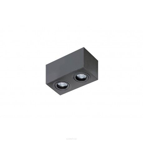 Lampa sufitowa plafon BRANT 2 SQUARE  AZ2827 Azzardo Podwójna techniczna czarna