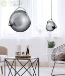 Lampa wisząca RUFUS 40 AZ3173 Azzardo Fenomenalna o nieschematycznym wykonaniu dymiony klosz czarna podstawa - 2