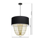 Lampa wisząca ALMERIA BLACK/GOLD MILAGRO MLP6442 - 2