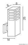 Kinkiet zewnętrzny RADO III K BL SU-MA CZARNY ALUMINIOWY - 2