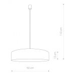 Lampa wisząca Turda 3xE27 biała Ø50 8945 - 2