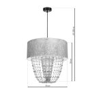 Lampa wisząca ALMERIA SILVER/BLACK MILAGRO MLP6437 - 2