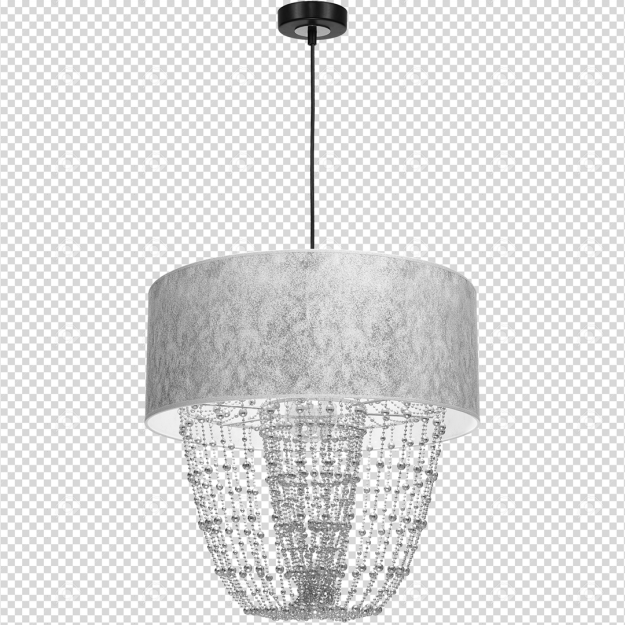 Lampa wisząca ALMERIA SILVER/BLACK MILAGRO MLP6437