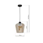 Lampa wisząca SANTIAGO AMBER 1xE27 MLP6607  - 2